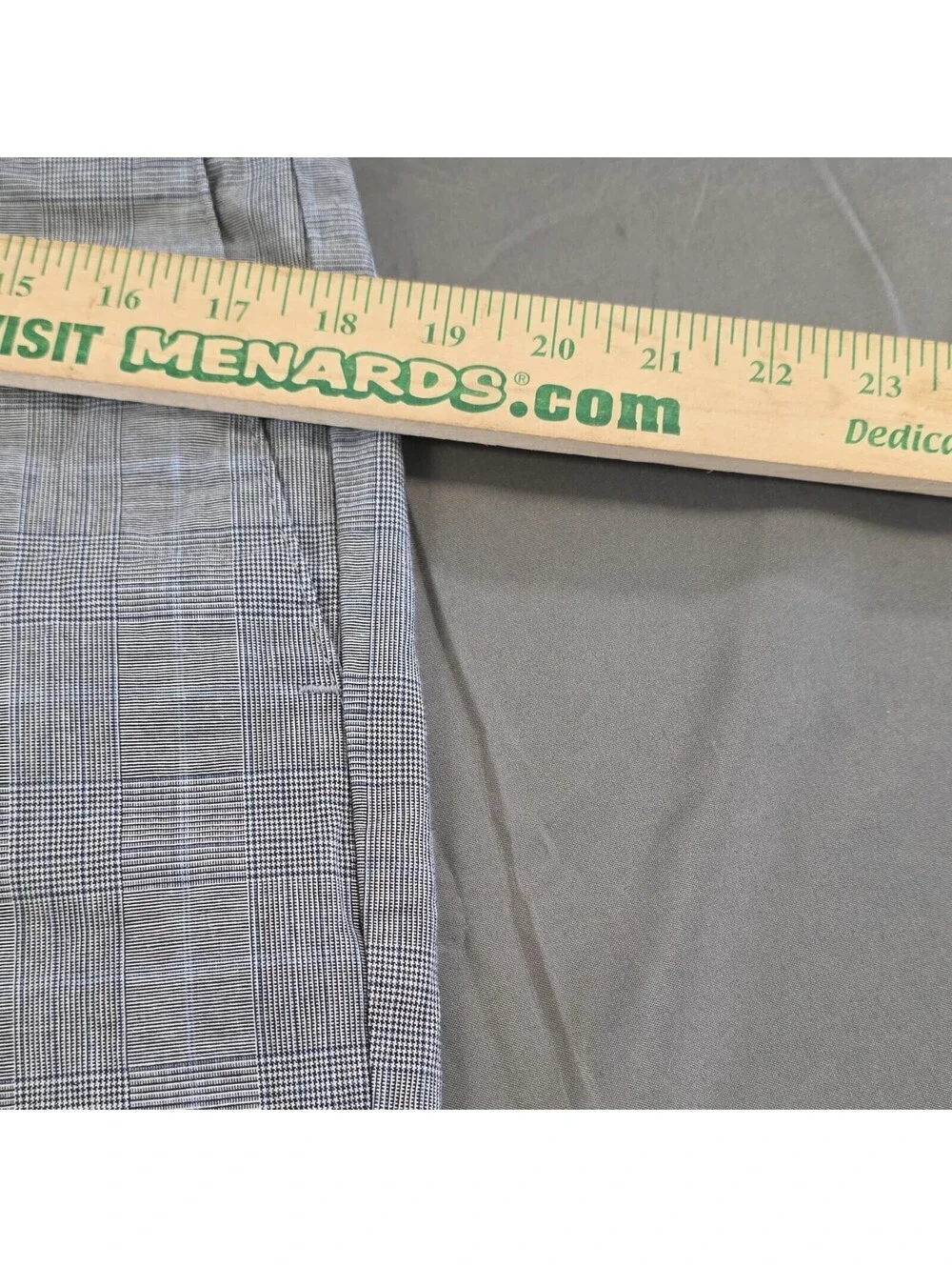Dockers Gray Plaid Cotton Elastane Straight Fit Flat Front Dress Pants 34w x 32l